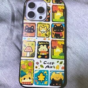 Cute Cartoon Cat Phone Case - Multicolor